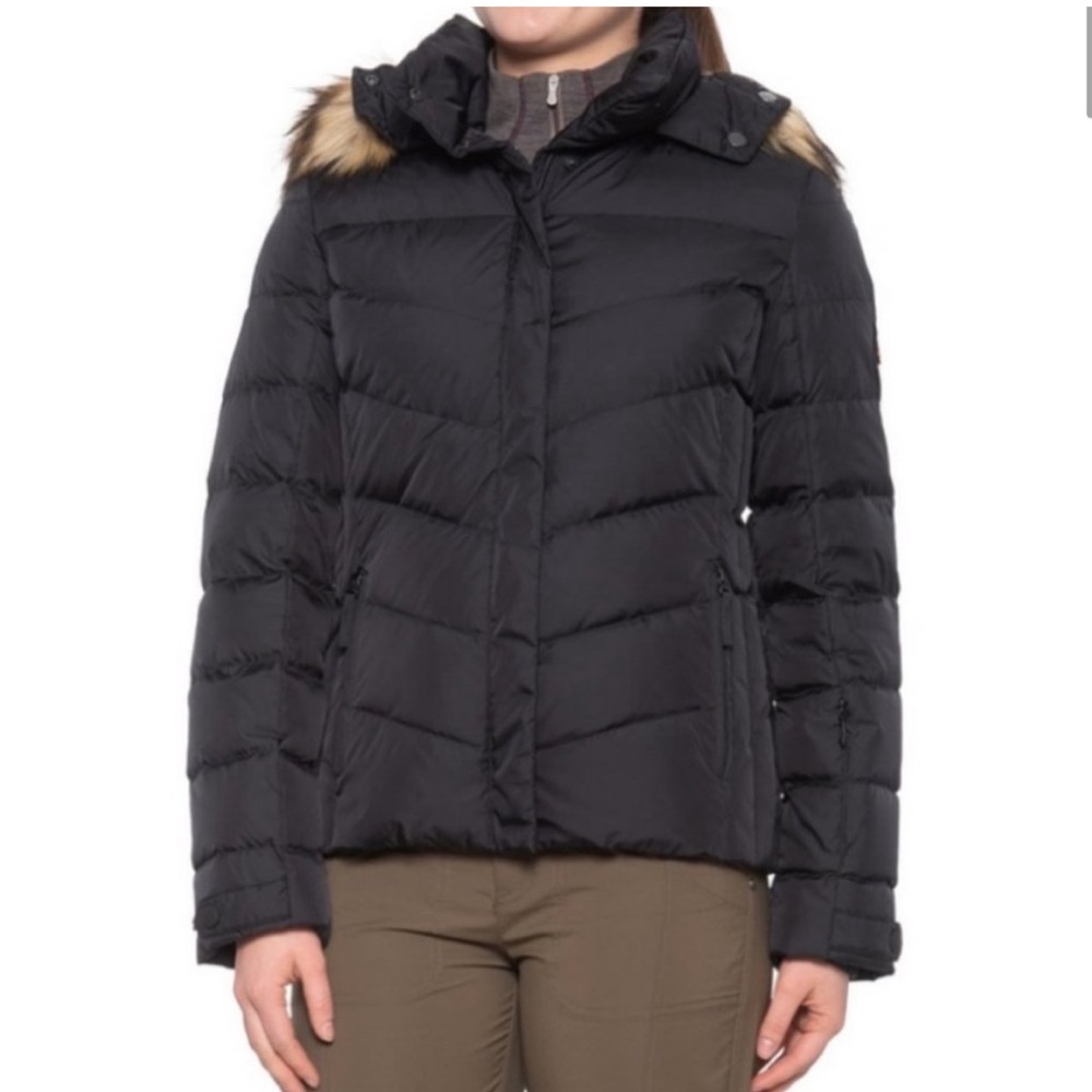 Bogner Fire & Ice Black Ski Jacket - insulated with detachable fur hood